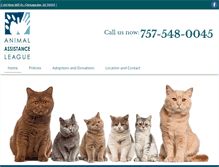 Tablet Screenshot of animalassistanceleague.com